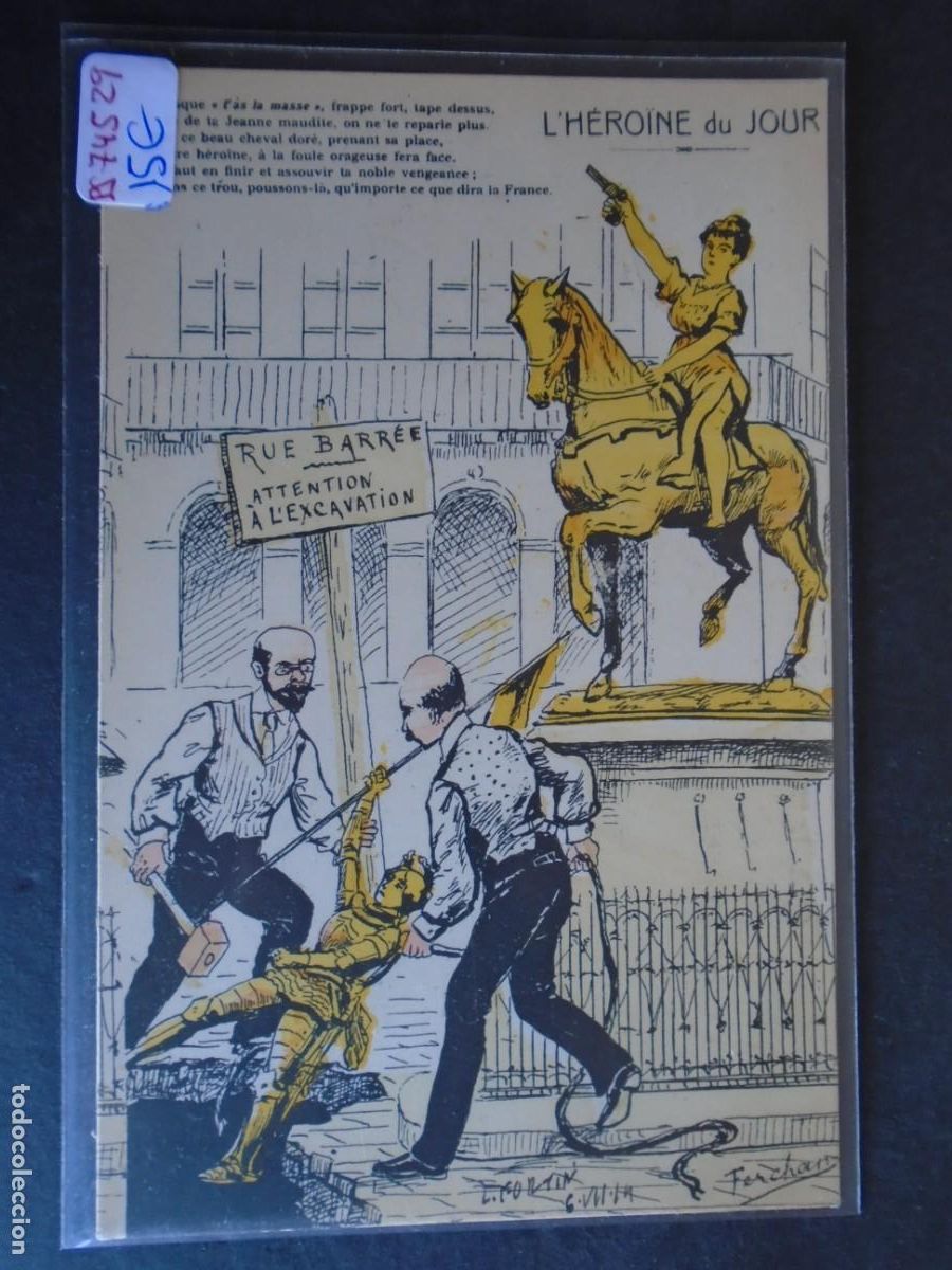 Cartoline: (PS-74529)POSTAL ILUSTRADA FRANCIA-L&acute;HEROINE DU JOUR