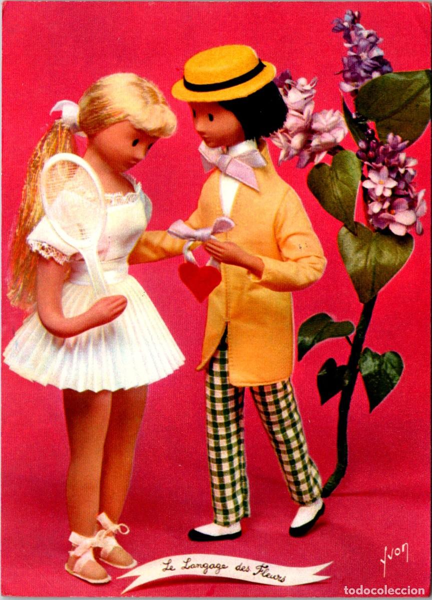 Cartoline: Les poup&eacute;es de Peynet - Lilas: Mon coeur est &agrave; vous - Ed. Yvon n&ordm; 39 - 147x105mm