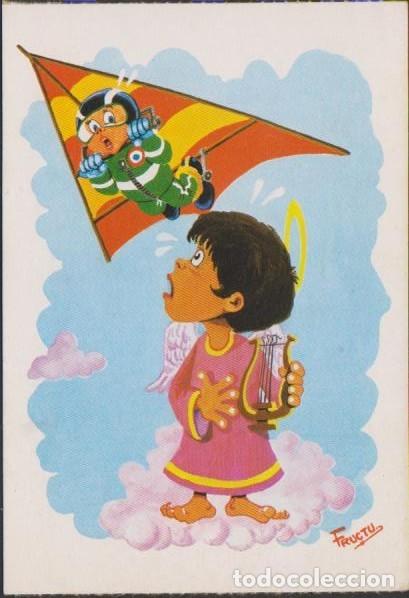 Cartoline: postal DIBUJO FRUCTU ANGEL ALADELTA 1981 ESPA&Ntilde;A POST CARD