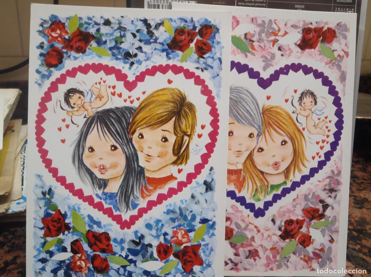 Cartoline: LOTE DE DOS POSTALES DE SAN VALENTIN