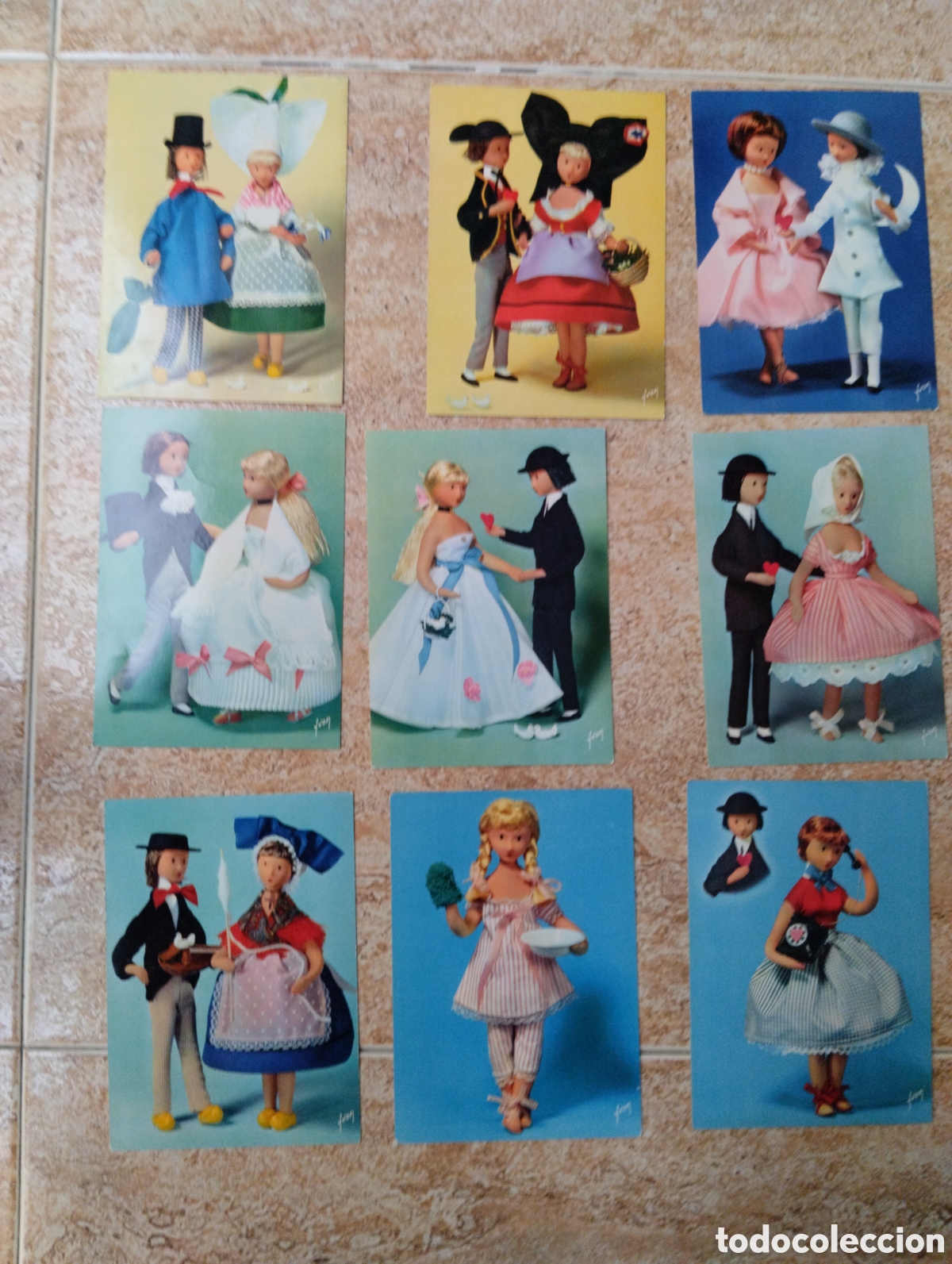 Cartoline: LOTE 9 POSTALES . MU&Ntilde;ECAS. LES AMOUREUX DE PEYNET - ED. D&acute;ART YVON - PARIS 1962