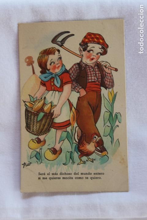Postkarten: POSTAL ILUSTRADA POR TRIO SERIE Q