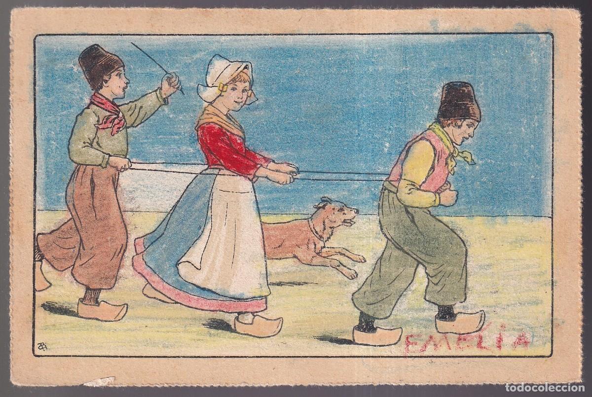 Postkarten: Sin datos. Coloreada a mano. Circulada 1914.