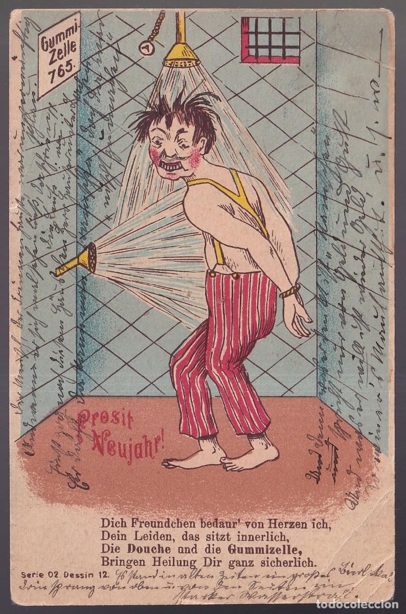 Postkarten: *Prosit Neujahr !* Sin datos serie 2 Dessin 12. Escrita.