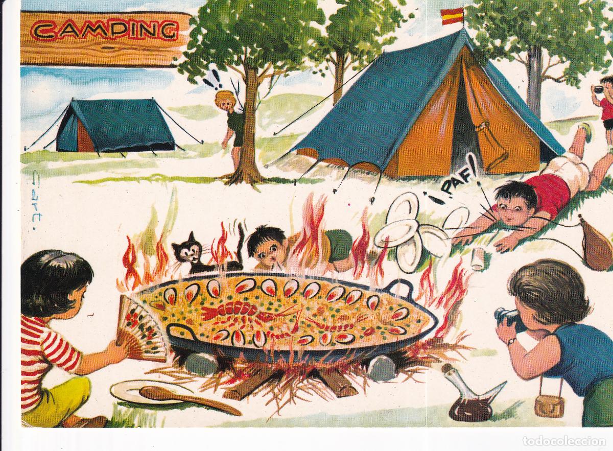 Postkarten: DIBUJO PAELLA VACACIONES