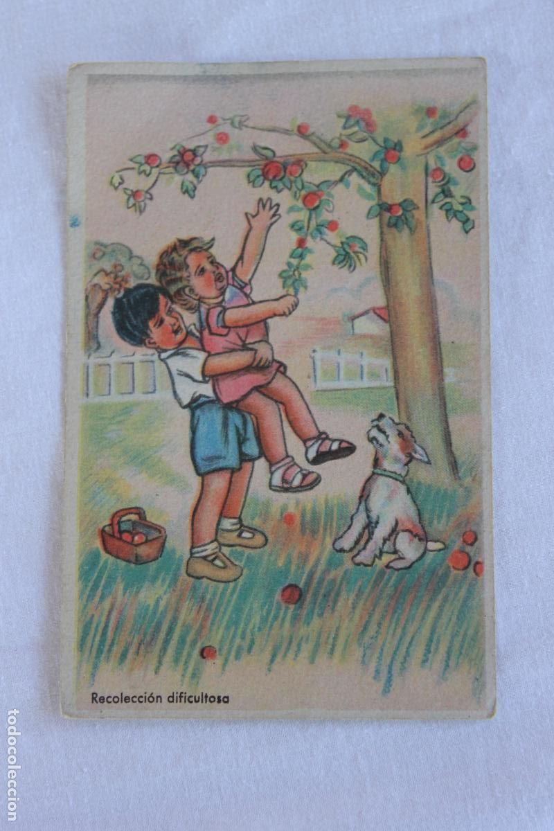 Postkarten: POSTAL EDICIONES DE ARTE INFANTILES SERIE I RECOLECCION DIFICULTOSA 1942