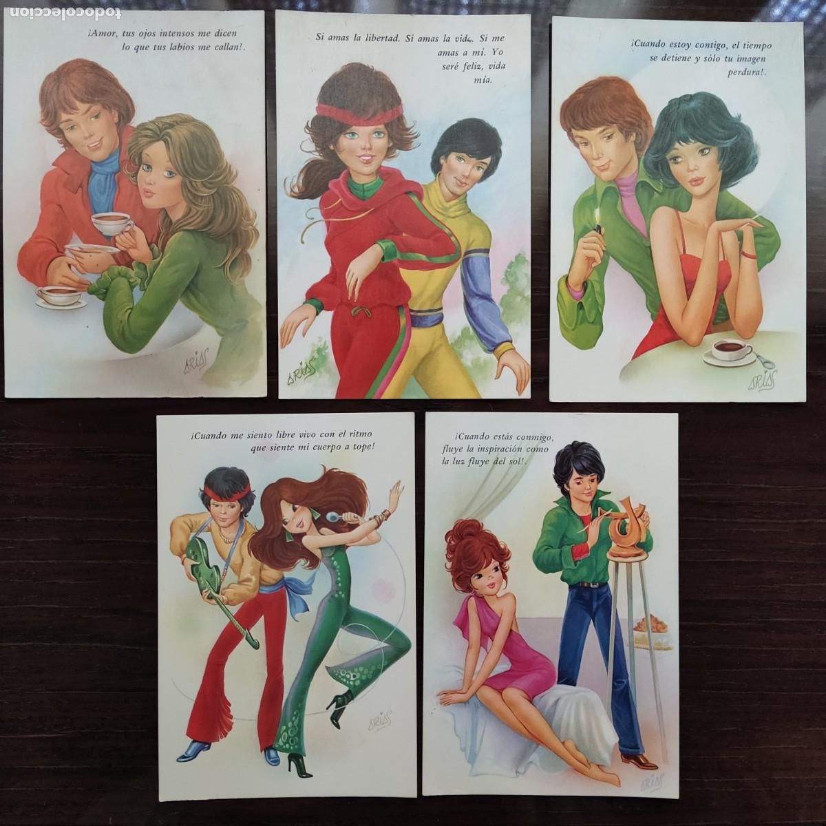 Postales: ILUSTRADOR ARIAS - LOTE DE 5 POSTALES VINTAGE SIN CIRCULAR