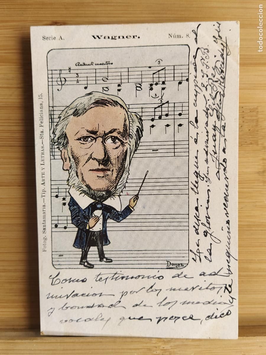Cartes Postales: WAGNER - SERIE A NUM 8 - TIP ARTE Y LETRAS - REVERSO SIN DIVIDIR -POSTAL ANTIGUA-(107.949)