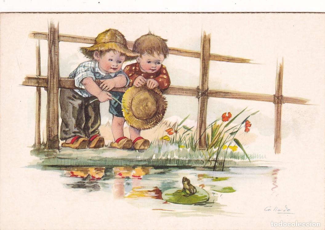 Cartes Postales: POSTAL NI&Ntilde;OS CON RANAS - COLLADO - C Y Z 505/B