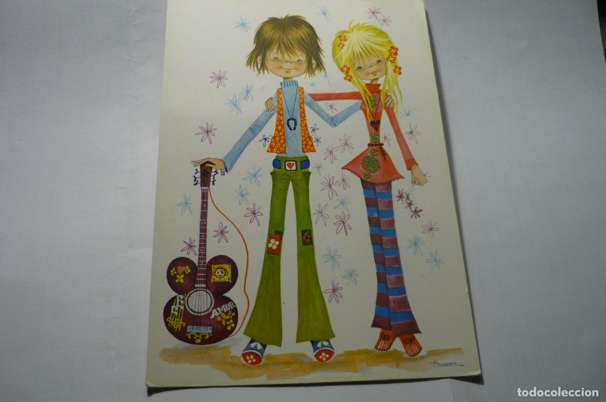 Cartes Postales: postal dibujo josep jovenes con guitrra c y z 7024