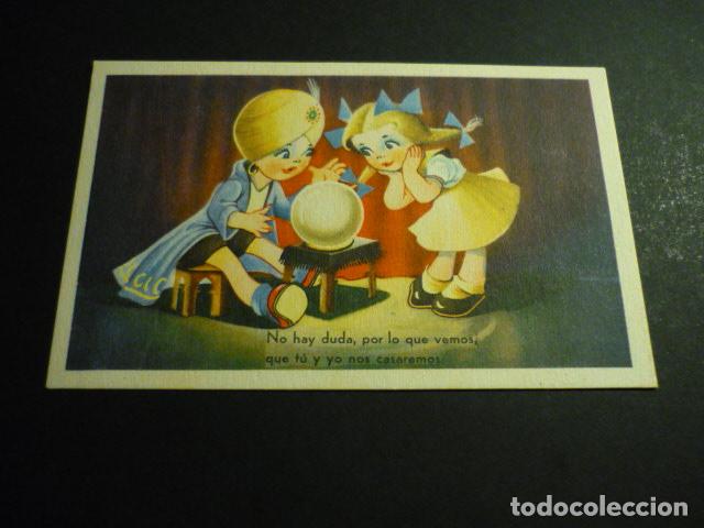 Cartes Postales: ADIVINO Y NI&Ntilde;A POSTAL ILUSTRADA FARI&Ntilde;AS ILUSTRADOR