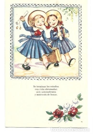 Cartes Postales: POSTAL DE NI&Ntilde;AS ESTUDIANTES EDITO FENIX ESCRITA