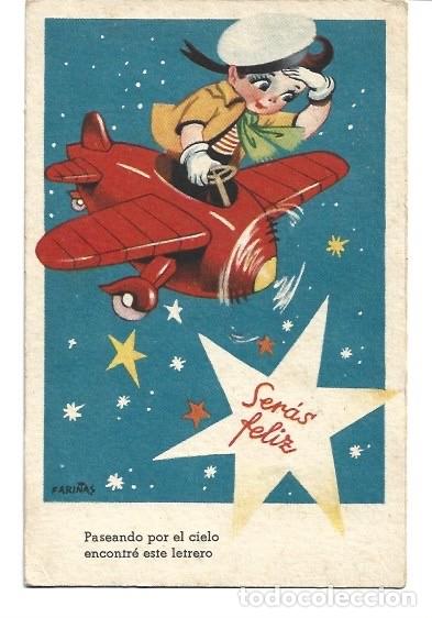 Cartes Postales: POSTAL DE NI&Ntilde;O PILOTO EDITO GOLONDRINA ESCRITA EL A&Ntilde;O 1947