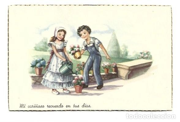 Cartes Postales: POSTAL DE NI&Ntilde;O EN EL JARDIN ESCRITA EL A&Ntilde;O 1950