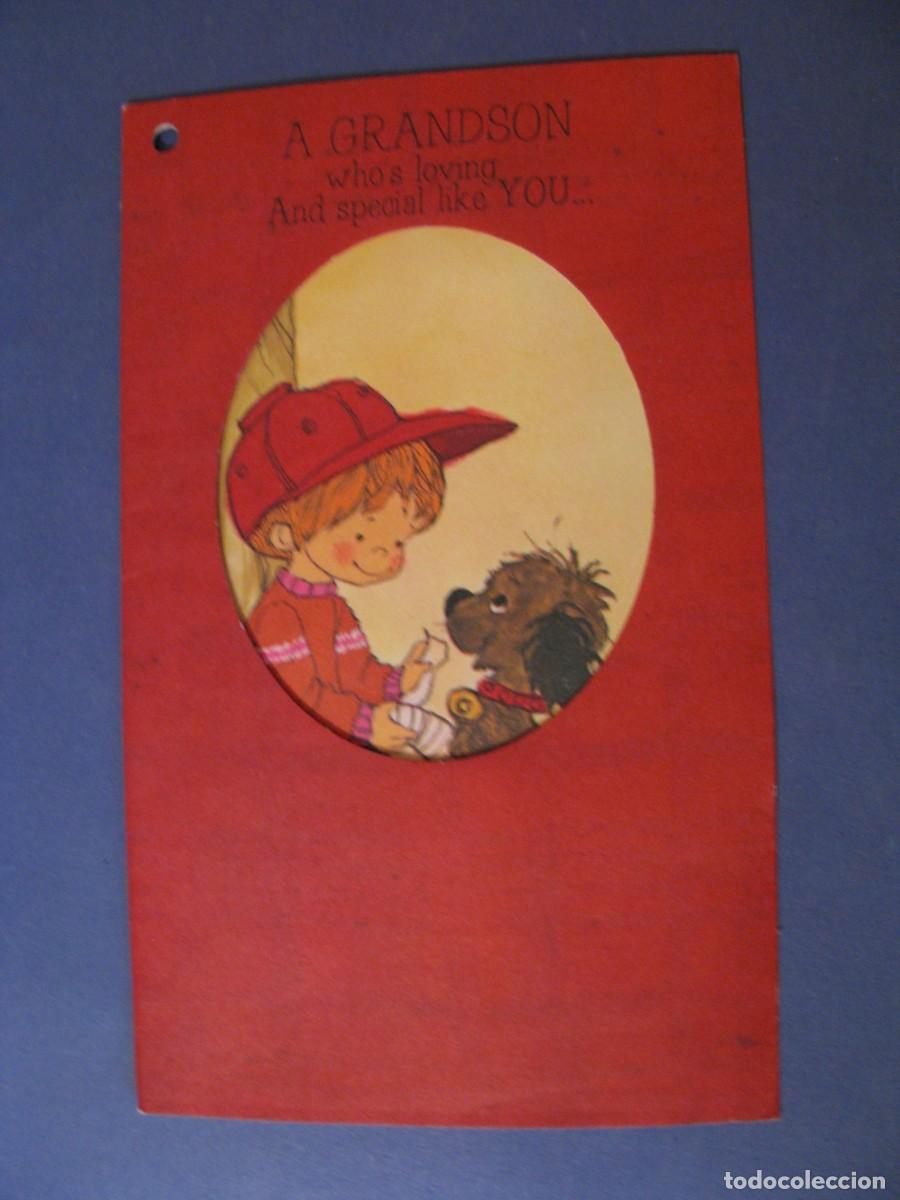 Cartoline: POSTAL DE FELICITACI&Oacute;N. EE.UU. LEER LA DESCRIPCI&Oacute;N, DESPERFECTOS 19X11 CM. ESCRITA.