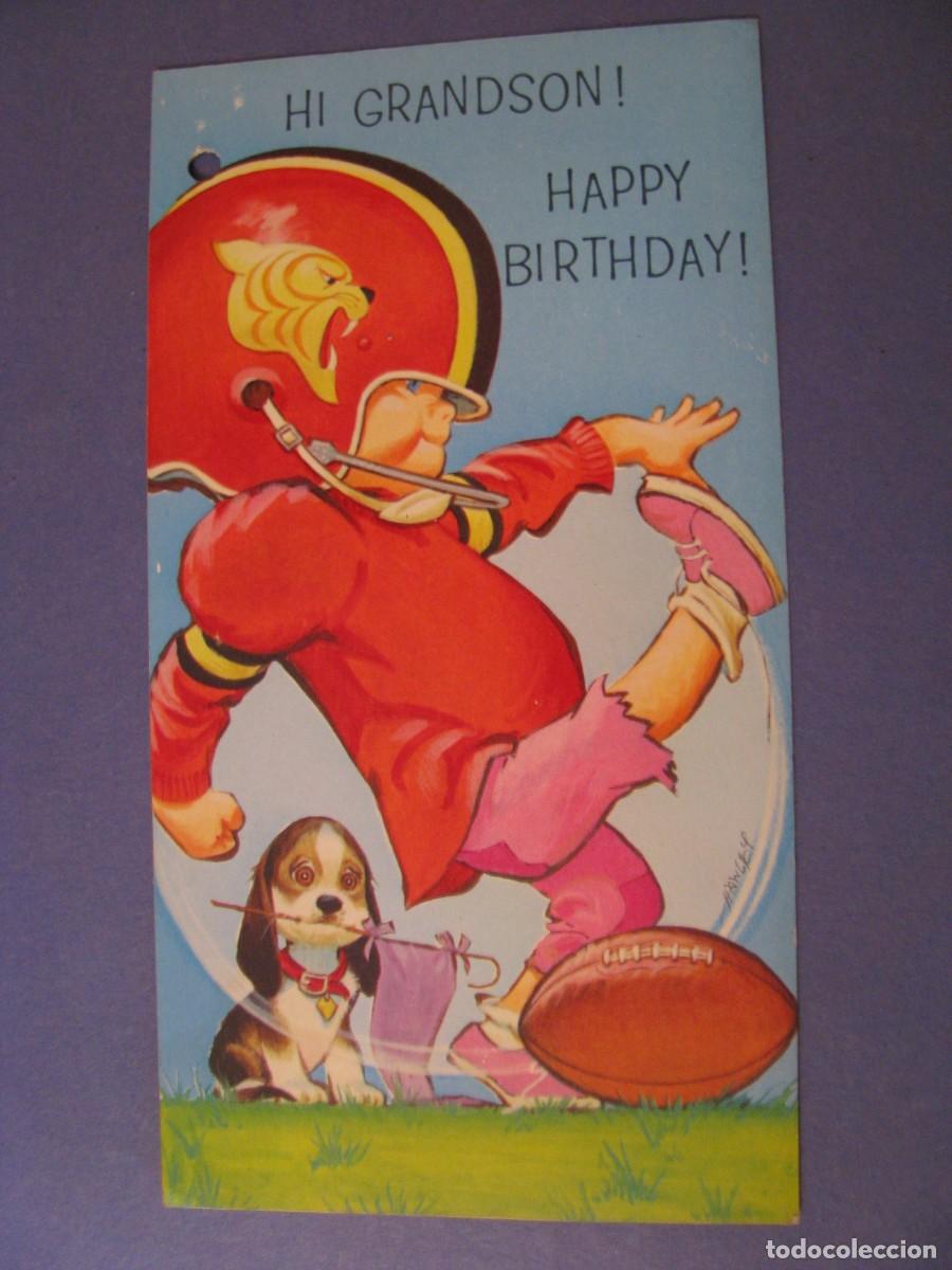 Cartoline: POSTAL DE FELICITACI&Oacute;N. EE.UU. LEER LA DESCRIPCI&Oacute;N, DESPERFECTOS 18X10 CM. ESCRITA.