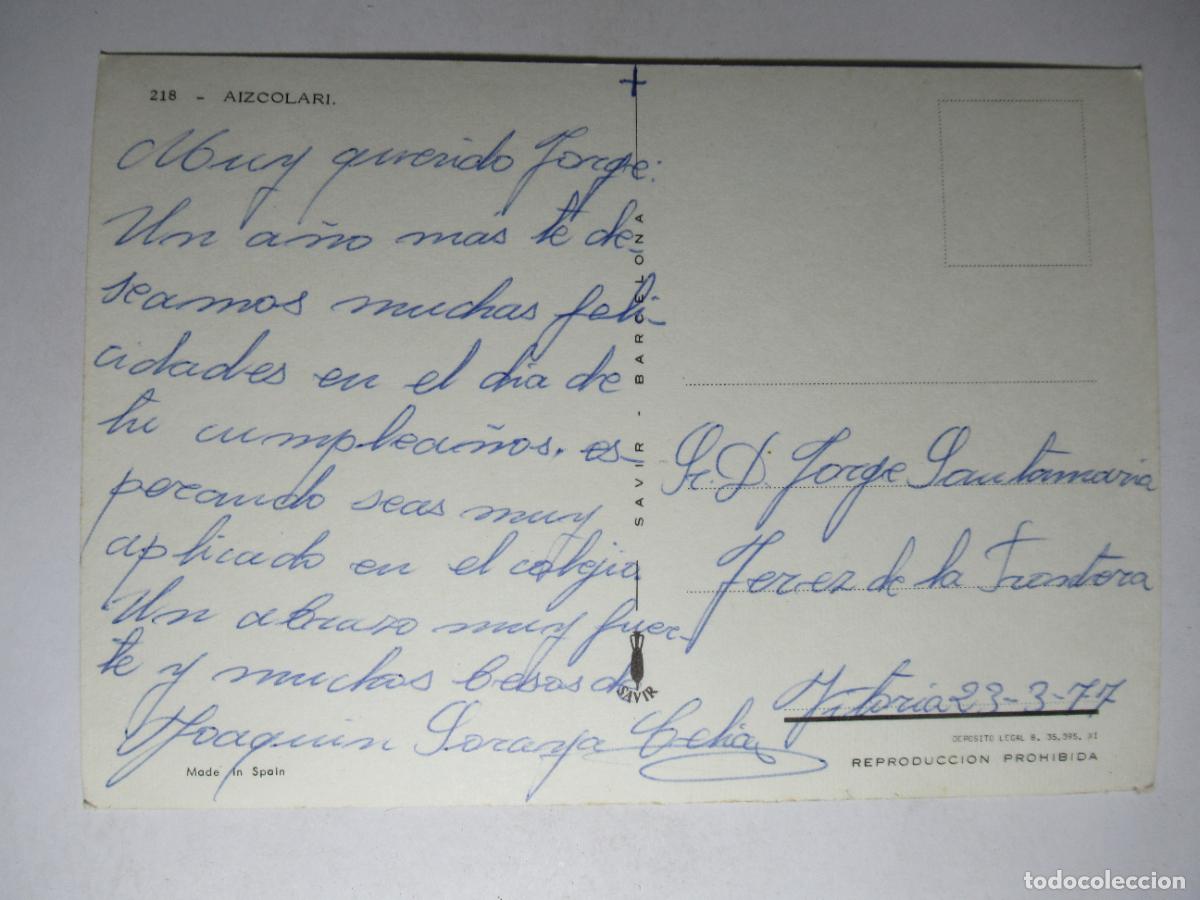 Postales: Aizcolari - Foto 2