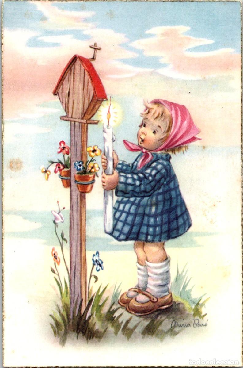 Postkarten: Ilustra: Nuria Bar&oacute; - Ed. C.yZ. n&ordm; 501/B - Bordes dorados - 137x91mm