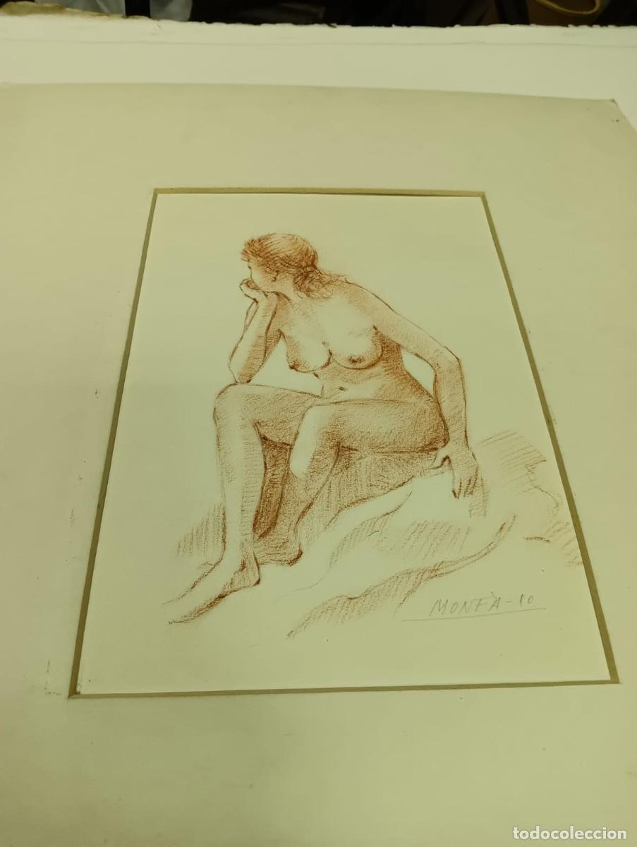 Postkarten: Dibujo a l&aacute;piz firmado por Monf&agrave;