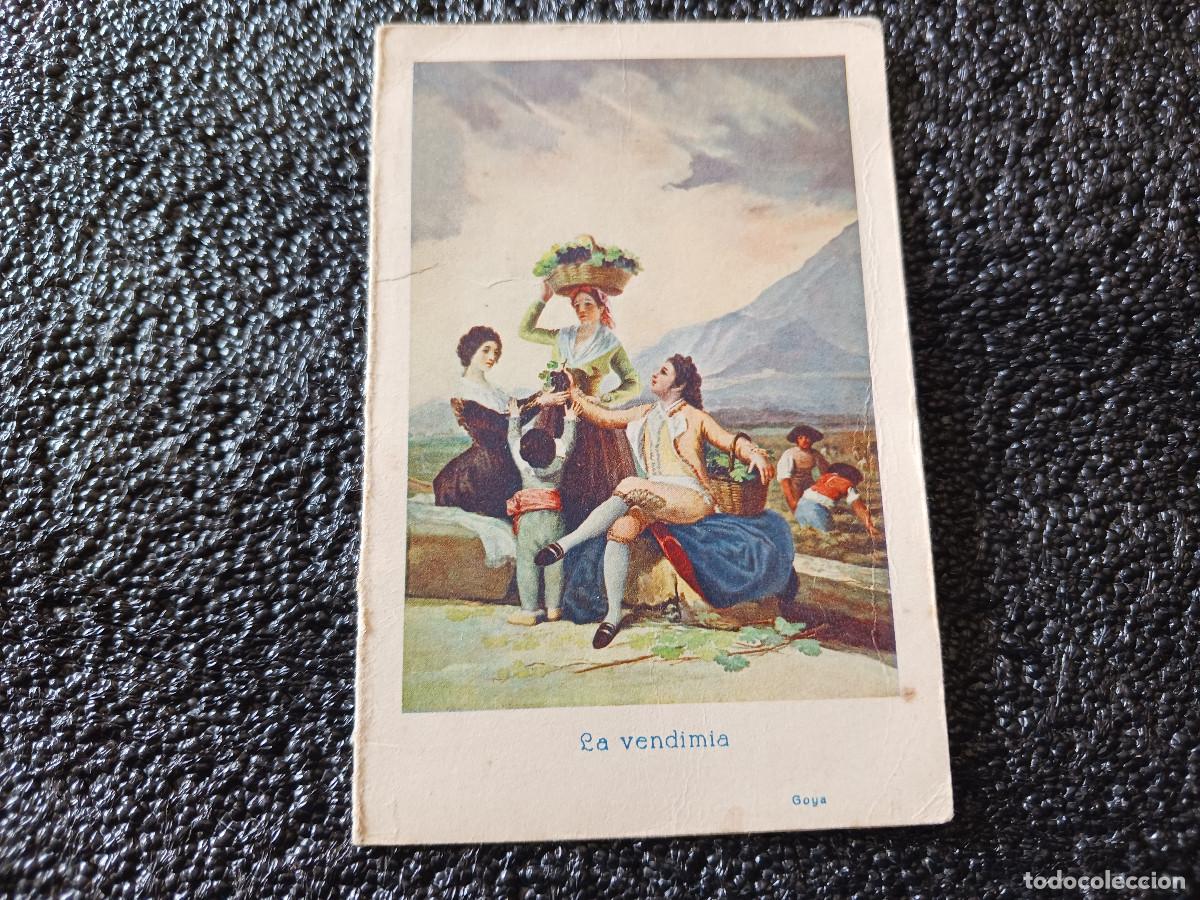 Postais: diptico, la vendimia de goya, 9,5 x 6,5 cm