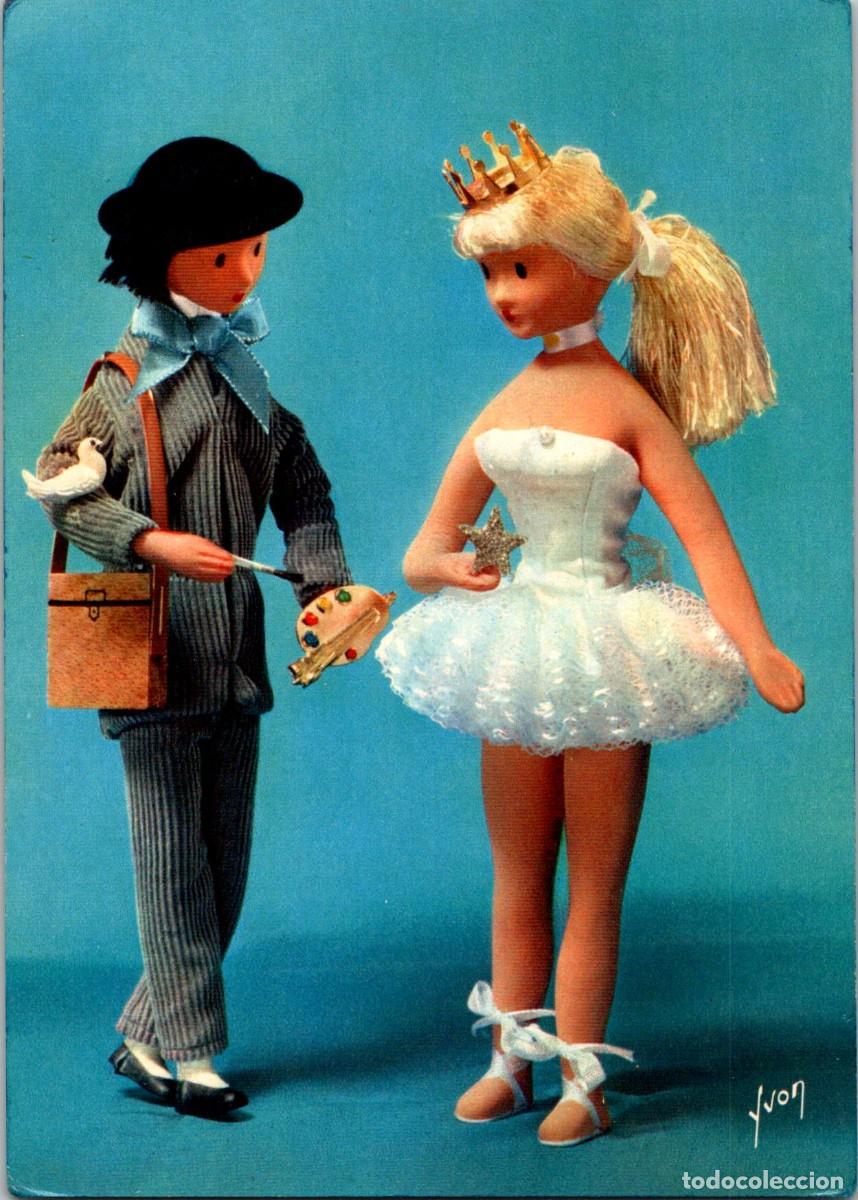 Postais: Les amoureux de Peynet - Le peintre et la danseuse &eacute;toile - Ed. Yvon n&ordm; 5 - 148x105mm