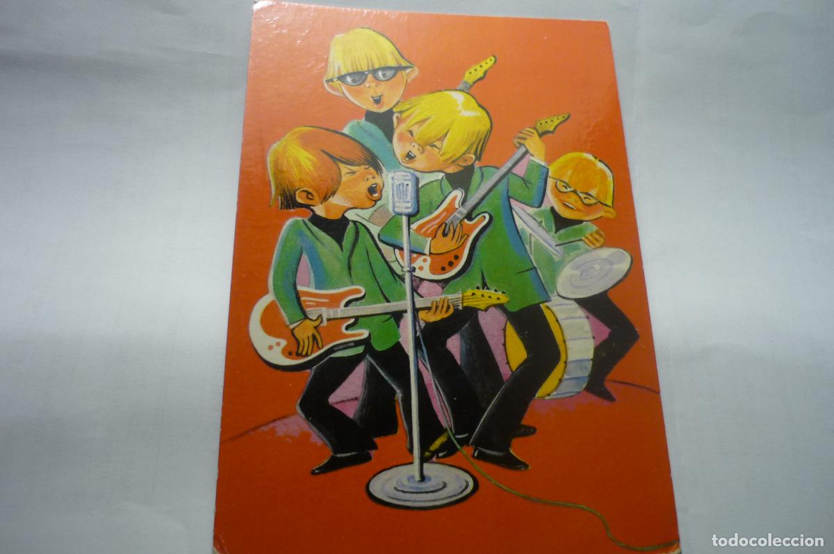 Postais: postal orquesta bitelsmania -escrita