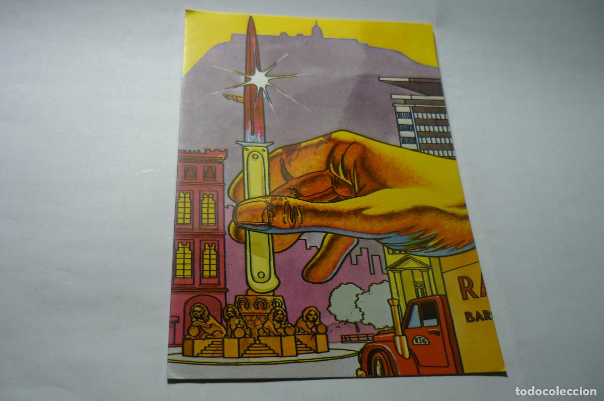 Postcards: postal puerta paz barcelona-dibujo marti