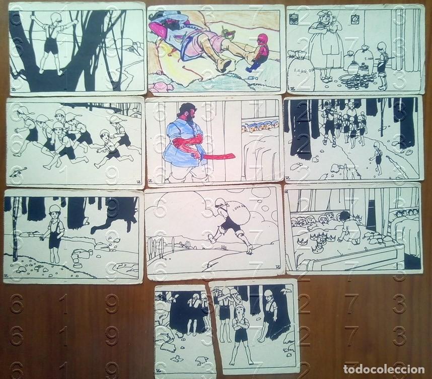 Cartoline: PULGARCITO CALLEJA CUENTOS EN POSTALES ART DEC&Oacute; ANTIGUAS GENUINAS TODO LO QUE VES CM0