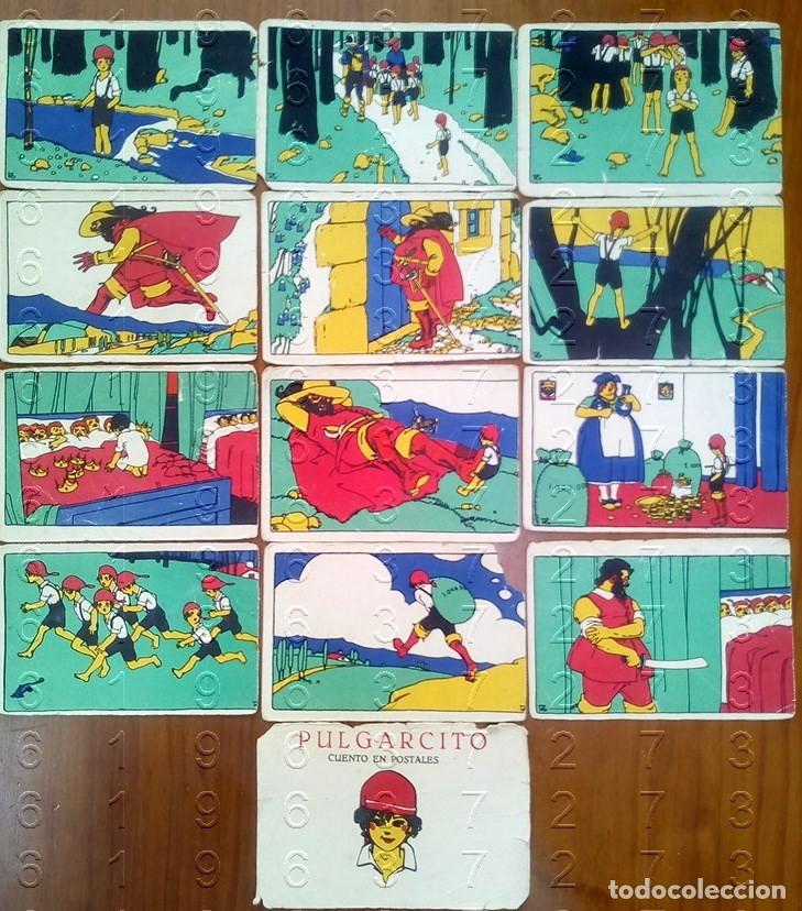Cartoline: PULGARCITO CALLEJA CUENTOS EN POSTALES ART DEC&Oacute; ANTIGUAS GENUINAS TODO LO QUE VES CM0