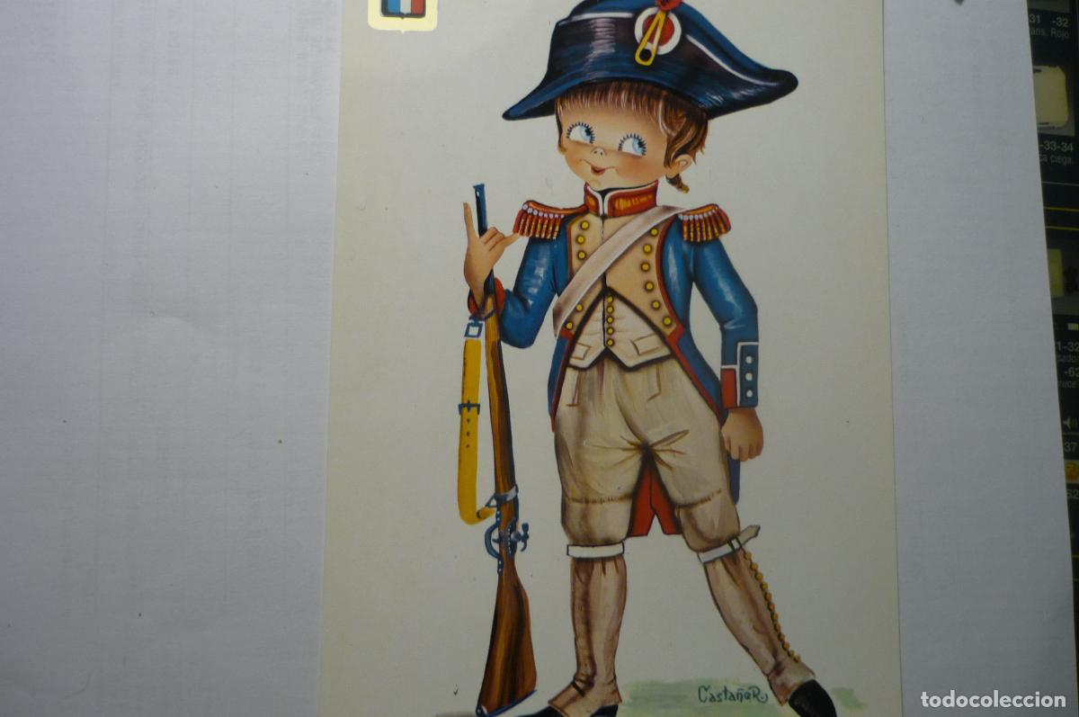 Postkarten: postal uniformes europeos francia dibujo casta&ntilde;er