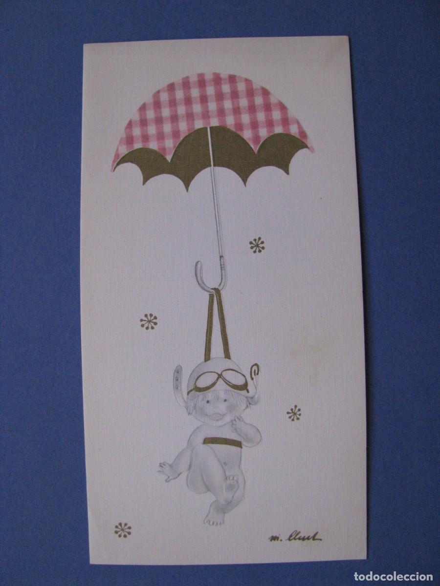 Postais: POSTAL DE FELICITACI&Oacute;N POR NACIMIENTO. IL. M. LLUCH. ORTIZ N149. 16,5X8,5 CM. 1978.