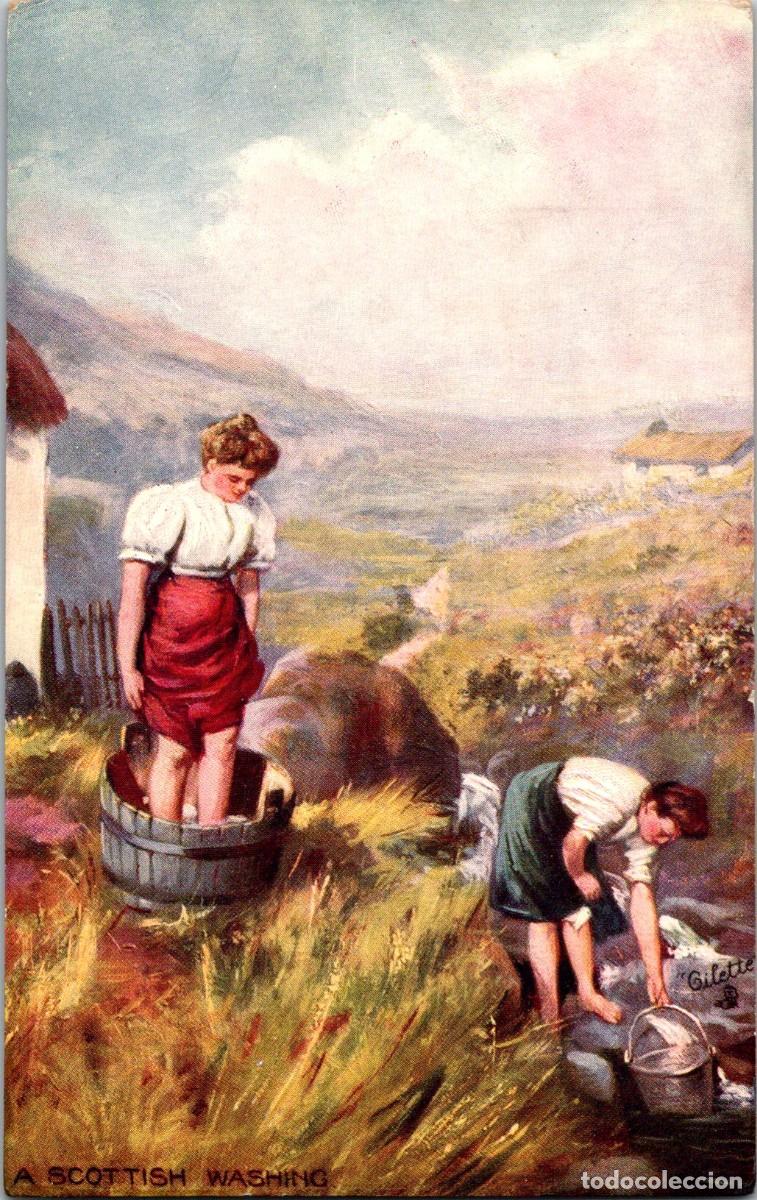 Postkarten: Oilette - A Scotiish Washing (1) - n&ordm; 9243 - 138x87mm