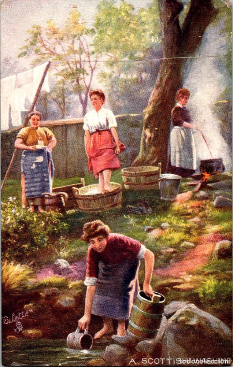 Postkarten: Oilette - A Scotiish Washing (2) - n&ordm; 9243 - 139x88mm