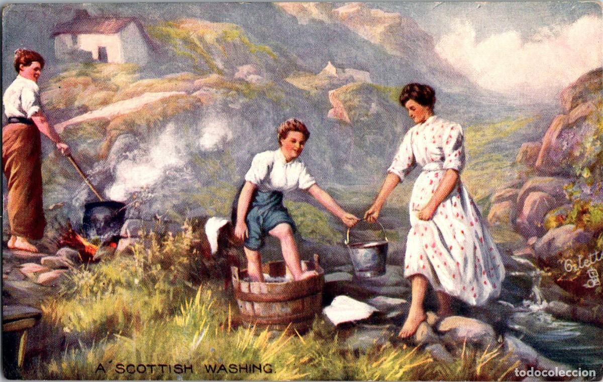 Postkarten: Oilette - A Scotiish Washing (3) - n&ordm; 9243 - 138x87mm