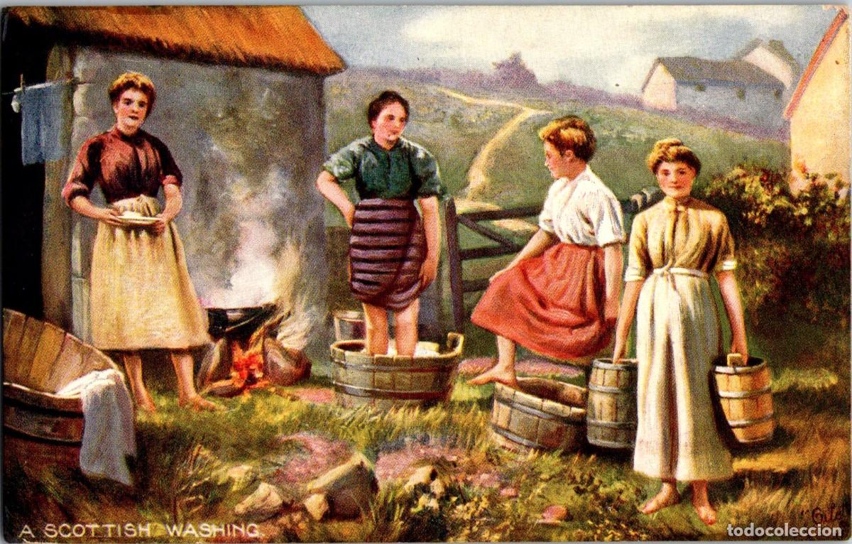 Postkarten: Oilette - A Scotiish Washing (4) - n&ordm; 9243 - 138x87mm