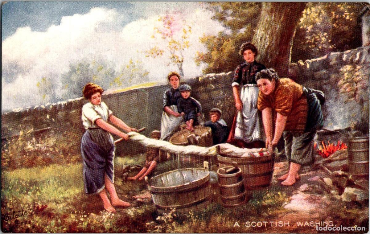 Postkarten: Oilette - A Scotiish Washing (5) - n&ordm; 9243 - 138x87mm