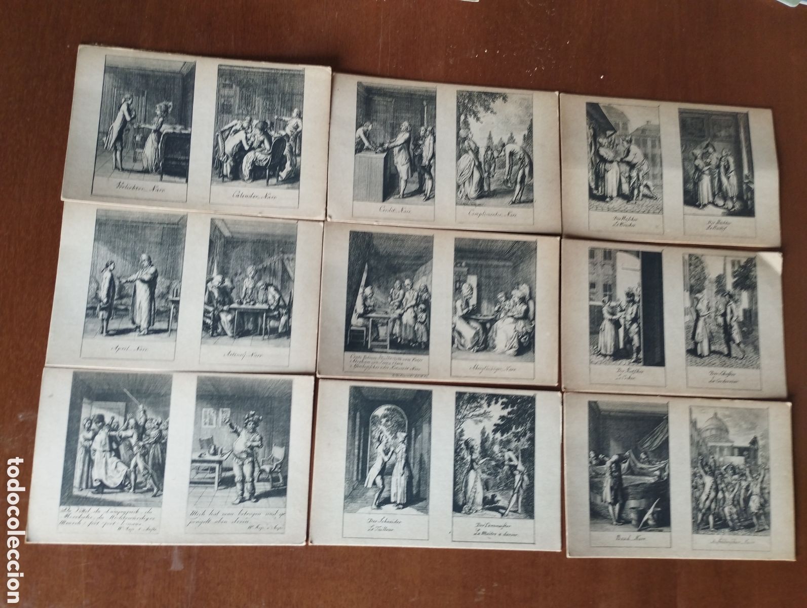 Postcards: Lote 9 postales blanco y negro Klassiker der Graphik druck verlag louis koch halberstadt