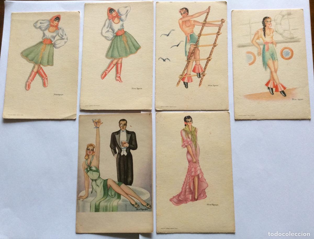Postkarten: 6 POSTALES LABORDE Y LABAYEN TOLOSA SERIE REINA 50 51 52 61 ILUSTRADAS POR PILAR ARANDA