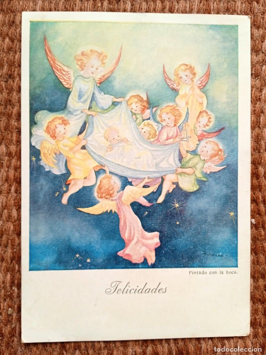 Cartoline: ANGELES PINTADOS CON LA BOCA