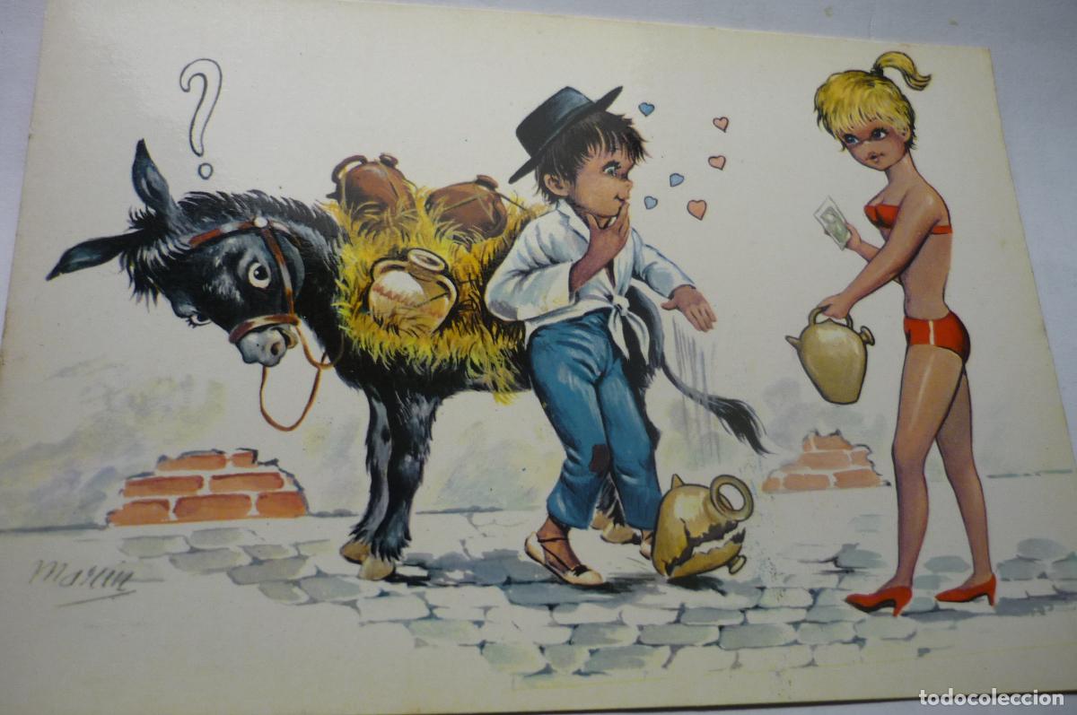 Cartoline: POSTAL DIBUJO BOTIJERO,. ESCRITA