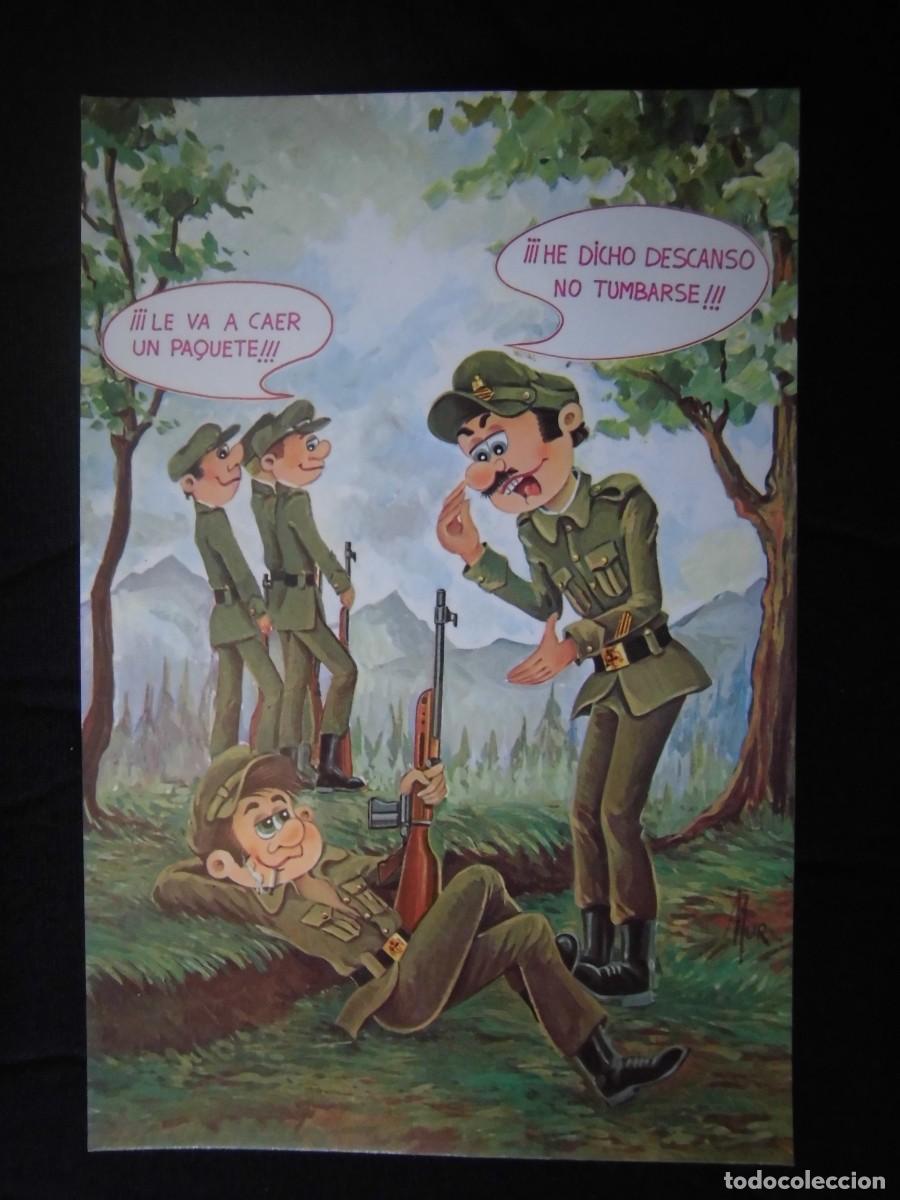 Postkarten: POSTAL MILITAR DESCANSANDO MUR C. Y Z.