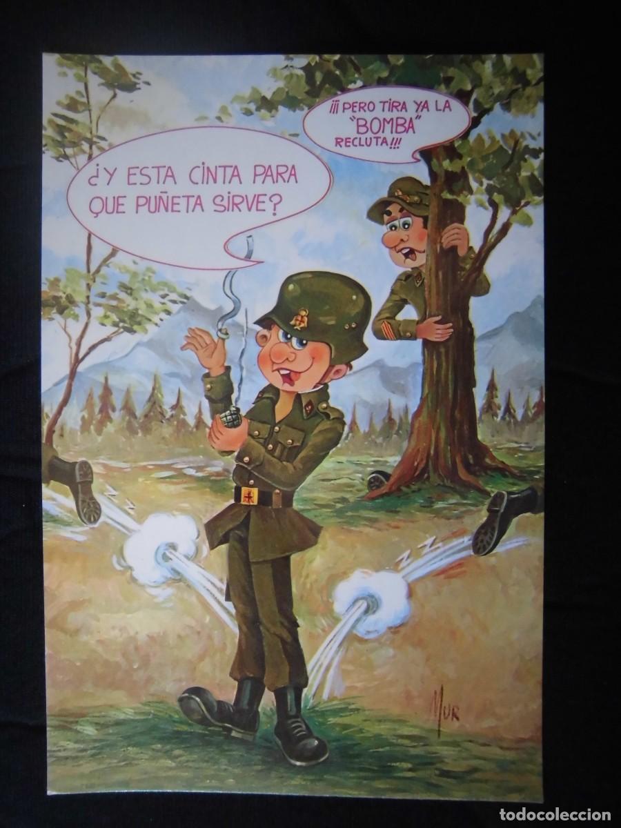 Postkarten: POSTAL MILITAR CON GRANADA DE MANO MUR C. Y Z.