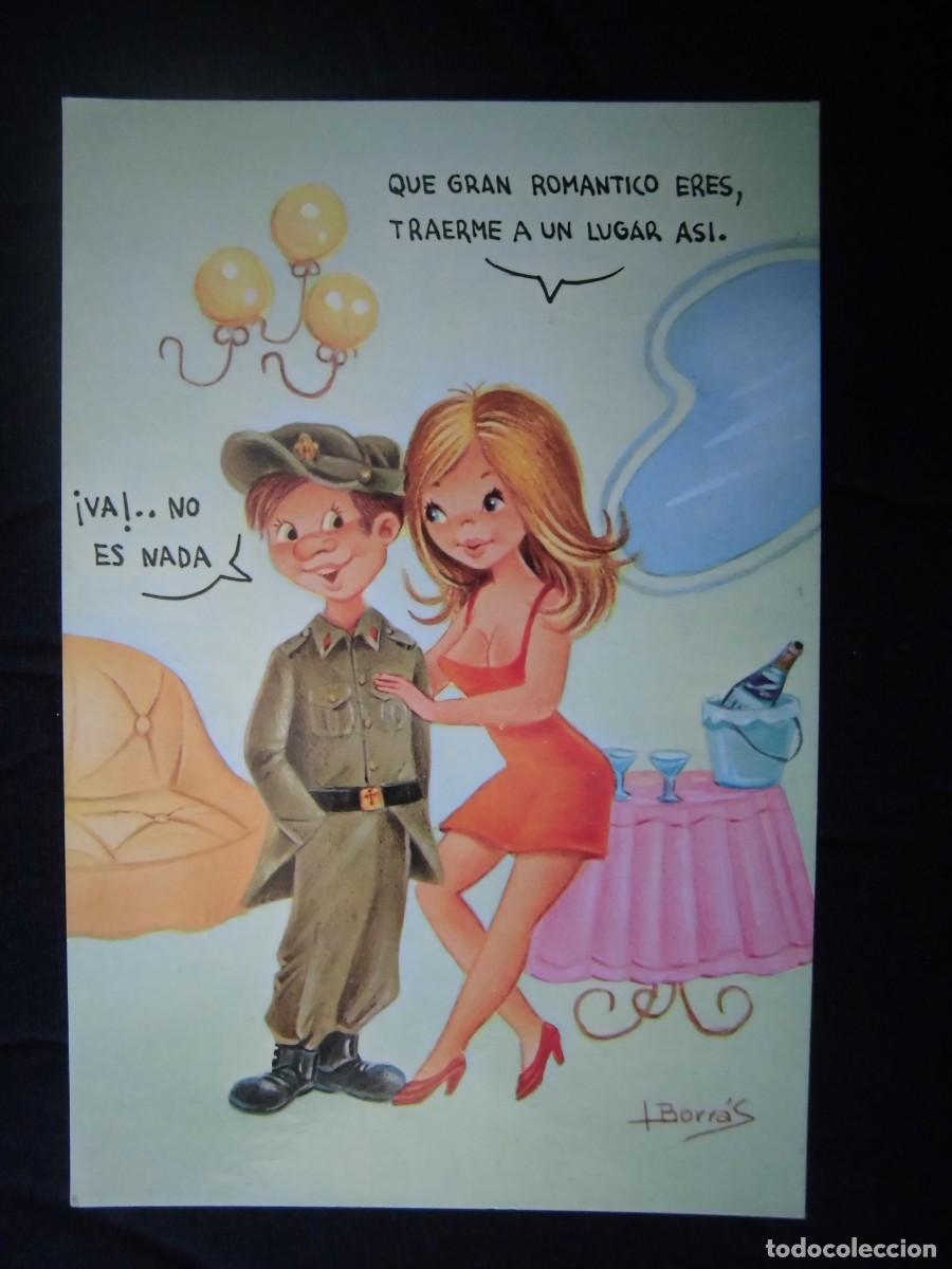 Postkarten: POSTAL MILITAR CON CHICA GUAPA BORR&Aacute;S POSTALES VIKINGO