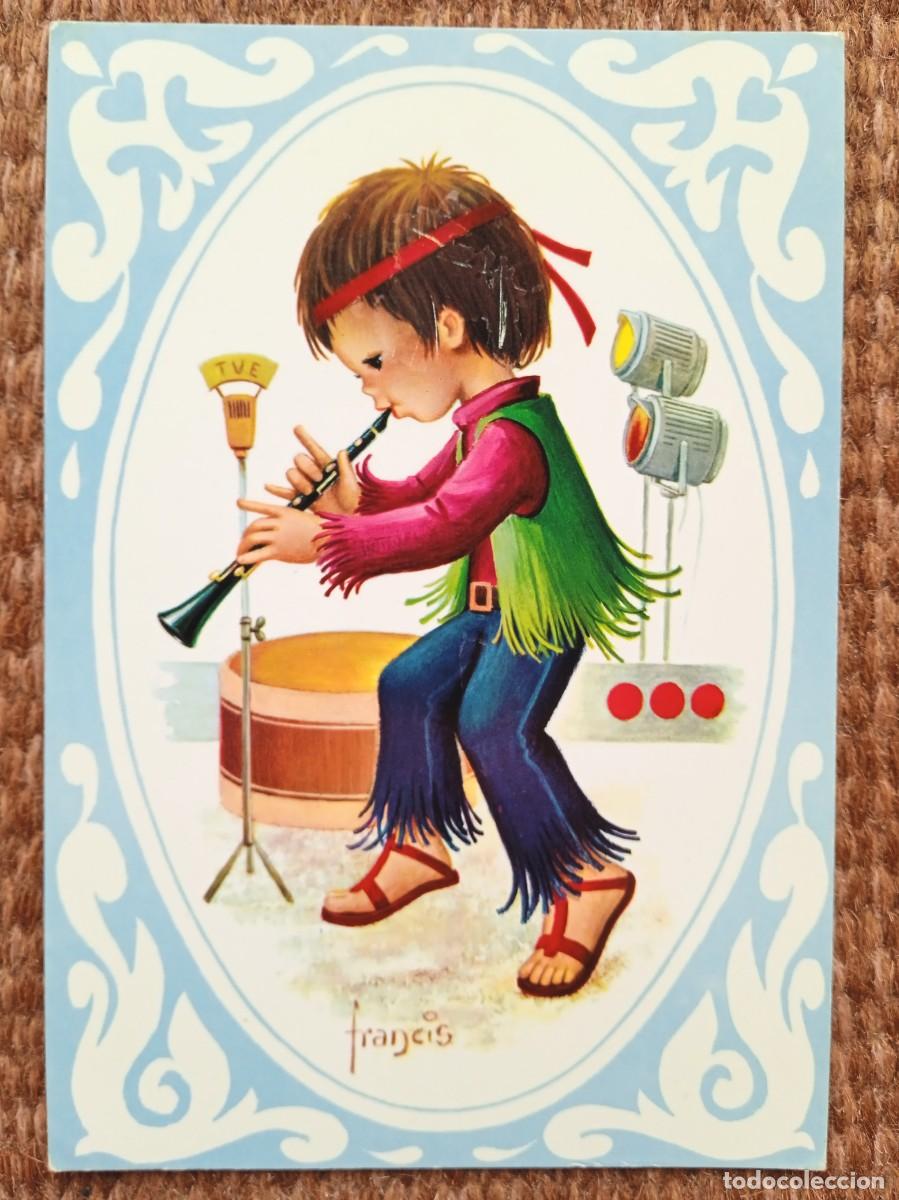 Postales: TROMPETISTA Hippie, ​ hippy​​ o jipi​ - ILUSTRACION FRANCIS
