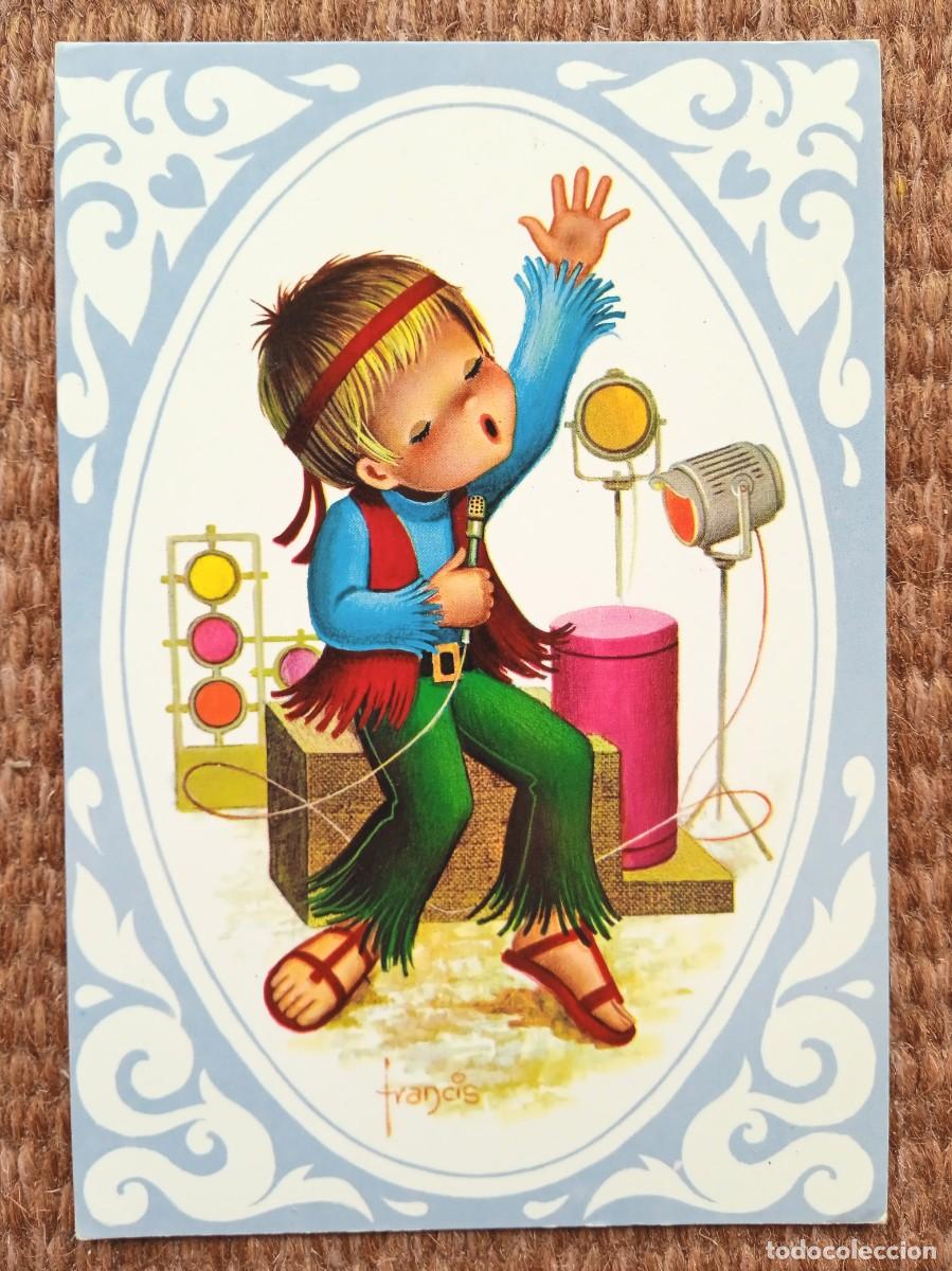 Postales: CANTANTE Hippie, ​ hippy​​ o jipi​ - ILUSTRACION FRANCIS