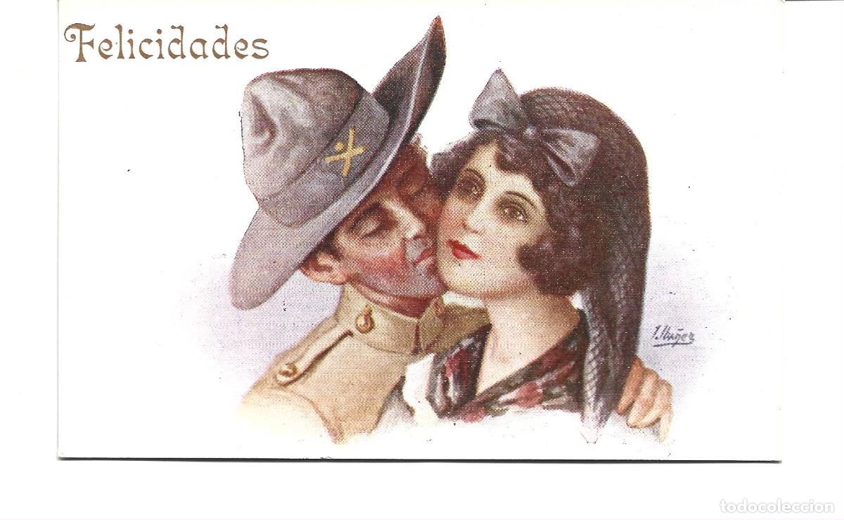 Postcards: POSTAL FELICIDADES DIBUJO DE PAREJA POR L. IBAJES EDITO J. IBA&Ntilde;EZ N&ordm; 907 SIN CIRCULAR