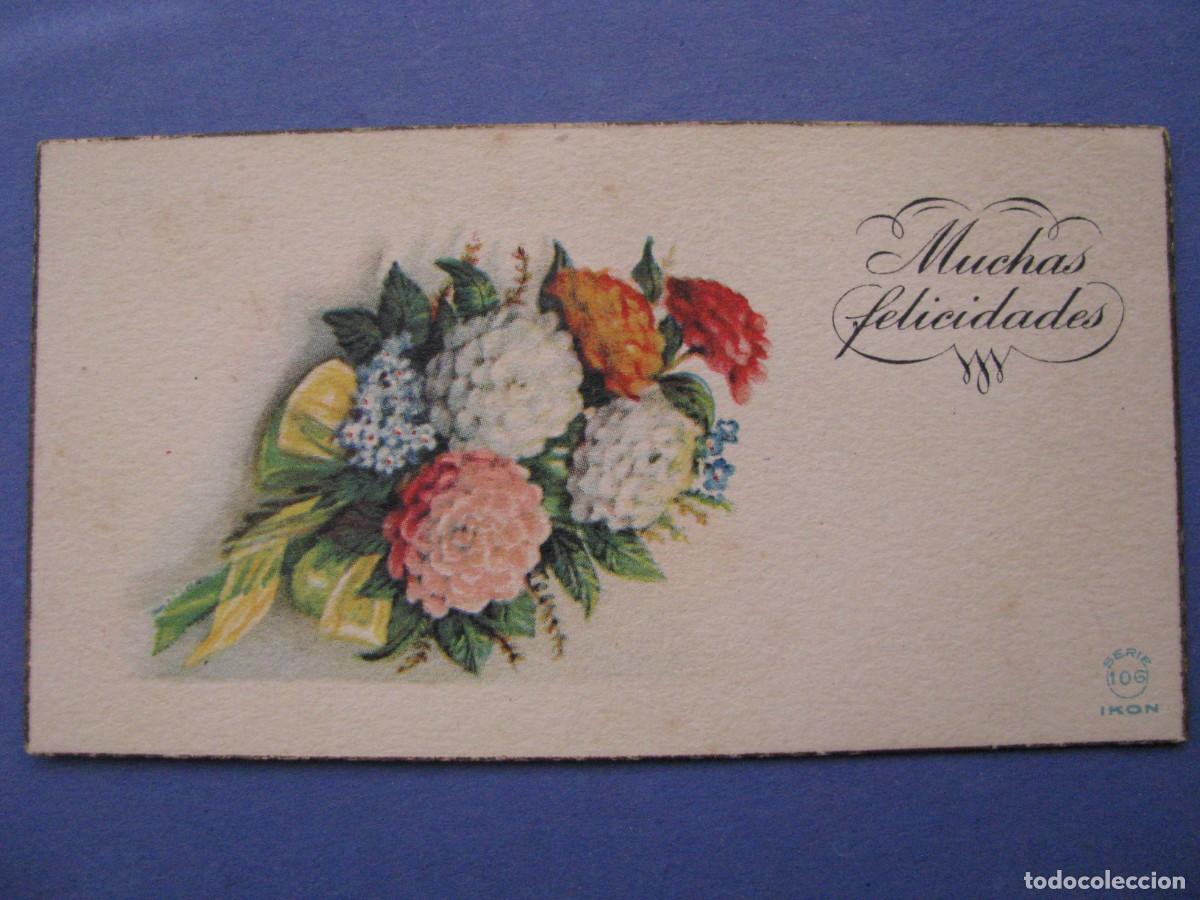 Cartes Postales: PEQUE&Ntilde;A TARJETA POSTAL, FELICIDADES. IKON SERIE 106. SIN ESCRIBIR. 11X6 CM.
