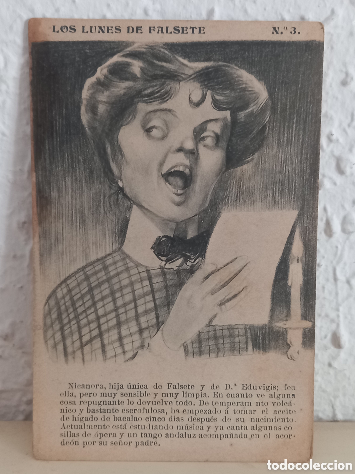 Postais: Postal LOS LUNES DE FALSETE. 3. Ilustrada Karikato