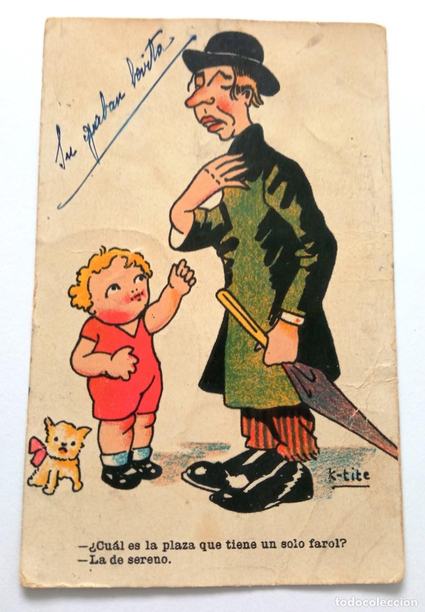 Postais: 2 POSTALES ANTIGUAS - HUMOS Y REFR&Aacute;N. ESCRITAS, NO CIRCULADAS. DATADAS EN 1931 Y 1942