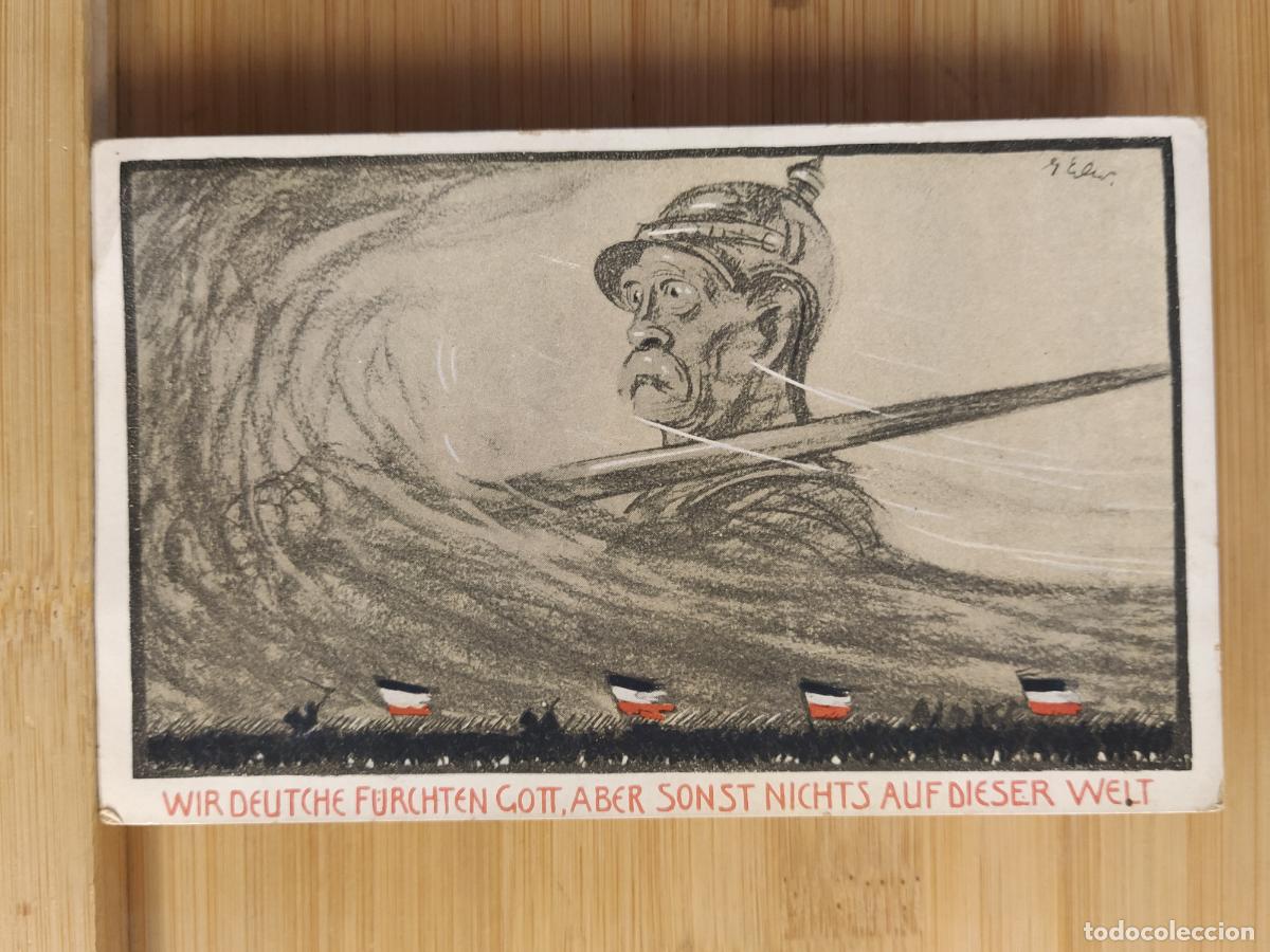Postkarten: WIR DEUTCHE F&Uuml;RCHTEN GOTT. ABER SONST NICHTS AUF DIESER WELT -POSTAL ANTIGUA-(109.316)